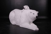 Life Size Polar Bear Mother and Cub Statue