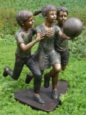 Bronze Kids playing Basketball