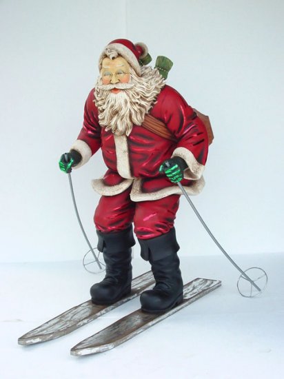 Santa Sking 6 ft - Click Image to Close