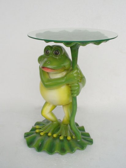 Frog Table (including glass) / Fiberglass - Click Image to Close