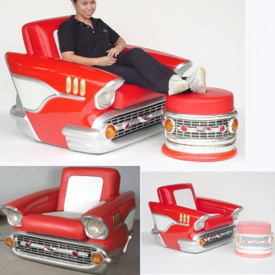 Chevy-Car Chair Foot Rest - Click Image to Close