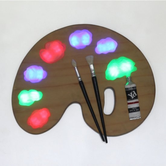 Painter Palette with Led - Wall Decor - Click Image to Close