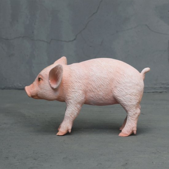 Standing pink piglet - Click Image to Close