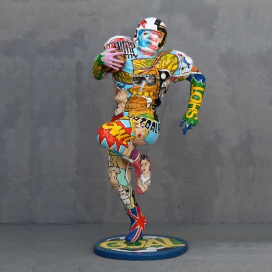 Football Player Pop-art statue - Click Image to Close