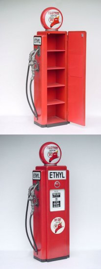 Gas Pump Cabinet (Red) - Click Image to Close