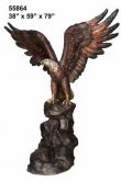 Bronze Eagle On Rock Statue