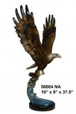 Bronze Flying Eagle On Wave 37.5"