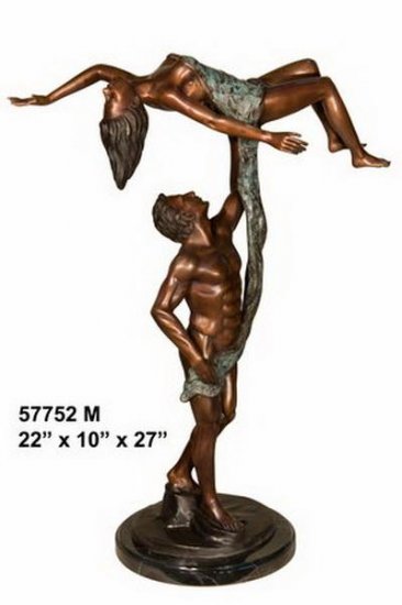 Bronze Man and Woman Dancing - Click Image to Close