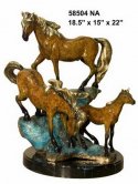 Bronze Three Horses Statue