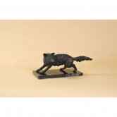 Bronze Fox on Marble Base Bronze Fox on Marble Base