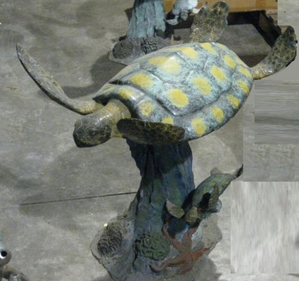 Bronze Turtle Table Base - Click Image to Close