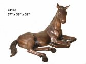 Life Size Bronze Resting Foal