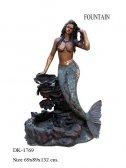 Mermaid on Rock Fountain