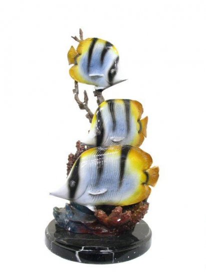 Butterflyfish with marble Base - Click Image to Close