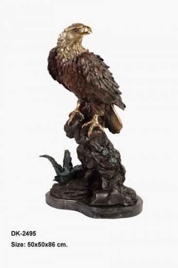 Eagle Standing on Rock 34" - Click Image to Close
