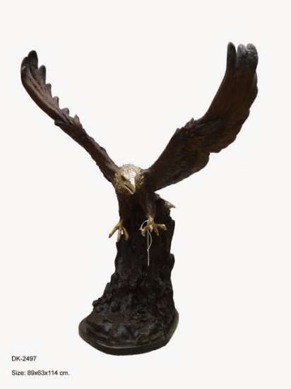 Eagle Flying on Rock 45" - Click Image to Close