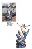 Bronze Merman and Mermaid with Dolphins