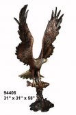 Bronze Eagle Catching Fish