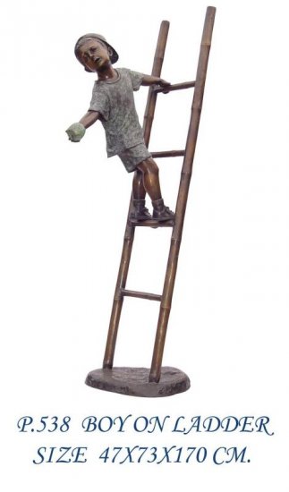 Boy on Ladder - Click Image to Close