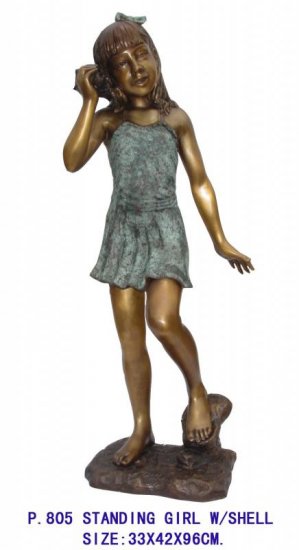 Standing Girl with Shell - Click Image to Close