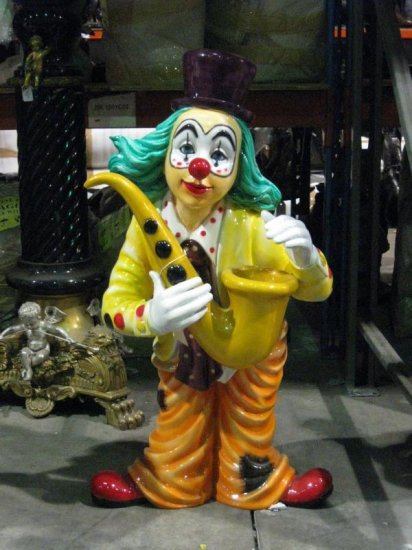 Clown with Saxophone - Click Image to Close