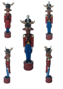 Funny Reindeer Toy Soldier 4 Ft.
