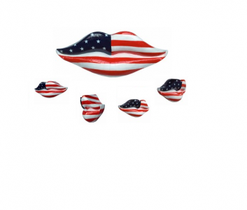 American Flag Lips Wall Decor