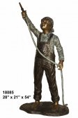 Bronze Boy Watering the Lawn Fountain