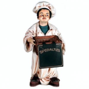 Chef Holding Basket 36 Inch Statue