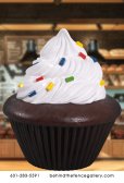 Jumbo Chocolate Cupcake with Frosting Statue