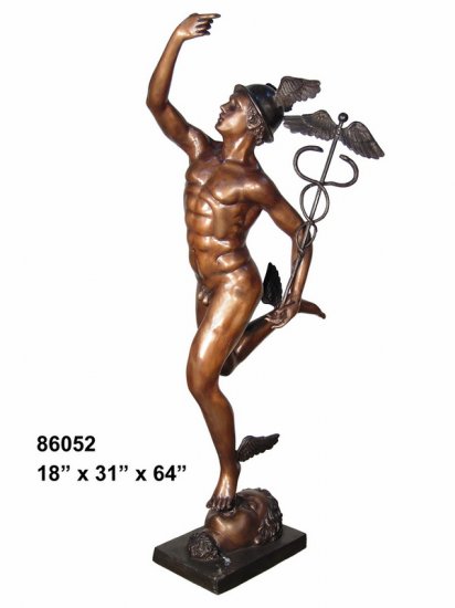 Bronze Mercury Statue - Click Image to Close