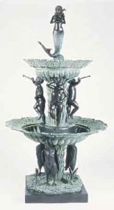 Bronze Classic Fountain with Mermaid on a Top