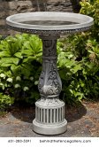 Cast Stone Smithsonian Cottage Garden Birdbath Statue