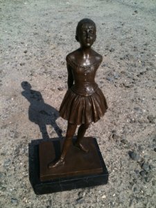 Bronze Dancer Statue on Marble Base
