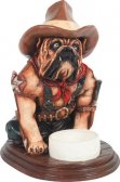 Bulldog with Dog Bowl