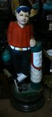 Wooden Golfer Statue