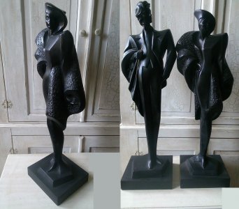 Art deco Sculpture Couple/Female
