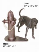 Bronze Dog Peeing Fountain