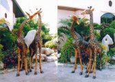 Bronze Pair of Big Giraffes