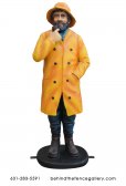 Jer's Fisherman 4ft Tall Raincoat Fisherman Statue