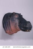 Hippo Wall Mount Statue