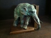 Bronze Elephant Book End