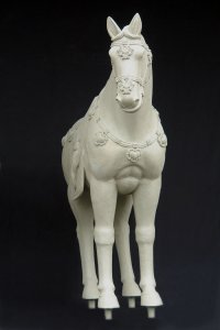 Terracotta Horse Bronze and Roman Stone Finish 7.8'