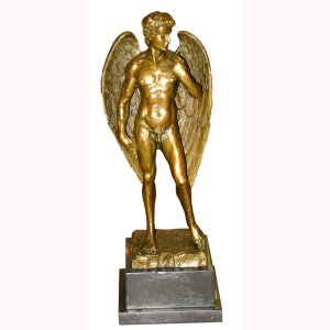Bronze Winged Man Nude