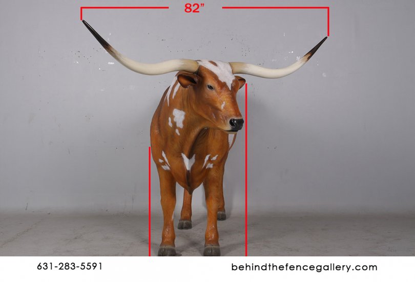 Texas Long Horn Steer Statue - Click Image to Close