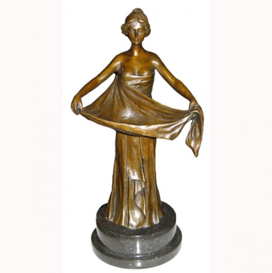 Bronze Women Candle Holder - Click Image to Close