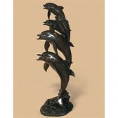 Bronze 5 Dolphin Family Fountain