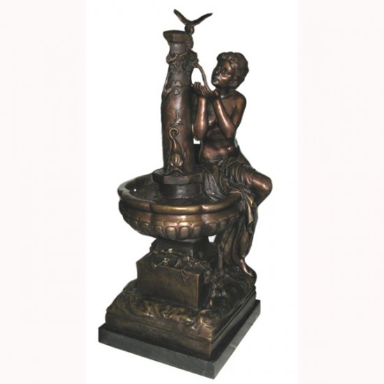 Bronze Lady with Fountain - Click Image to Close
