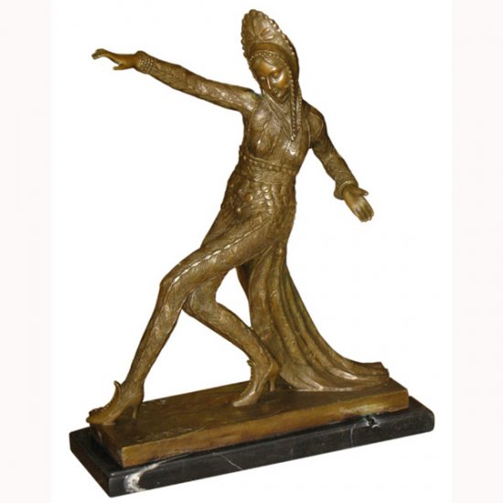 Bronze Girl Walking - Click Image to Close