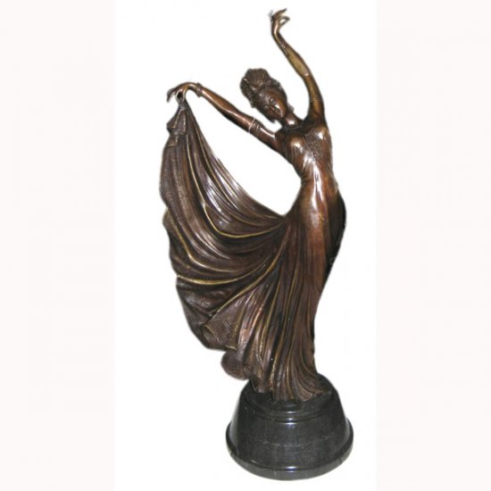Bronze Chinese Peacock Dancer - Click Image to Close